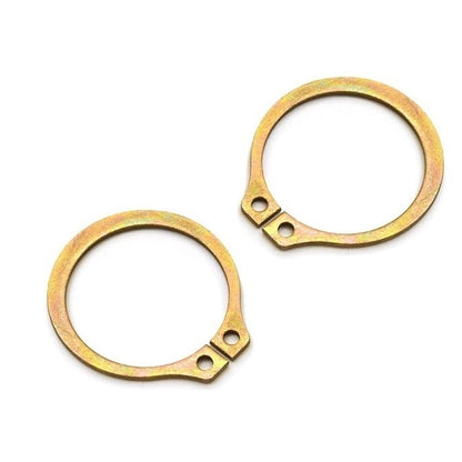 External Circlip   15.09 x 0.9 mm  -  Carbon Steel Zinc Plated - Yellow - 15.09 Shaft - MBA  (Pack of 100)