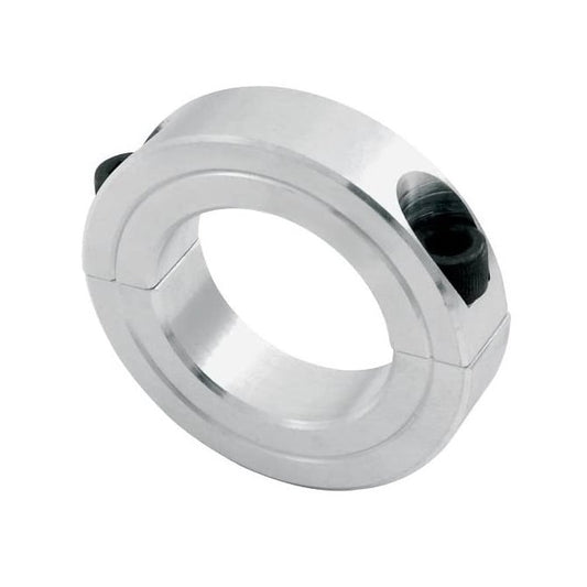 Shaft Collar   20 x 45 x 15 mm  - Two Piece Clamp Aluminium - Round Bore - MBA  (Pack of 1)