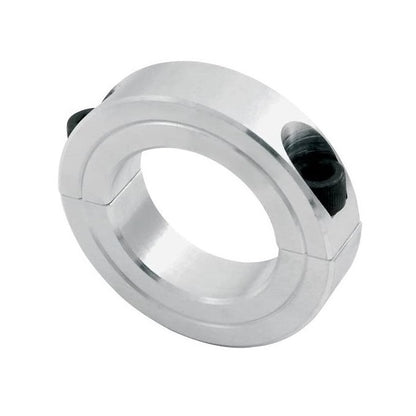 Shaft Collar   15 x 35 x 12 mm  - Two Piece Clamp Aluminium - Round Bore - MBA  (Pack of 1)