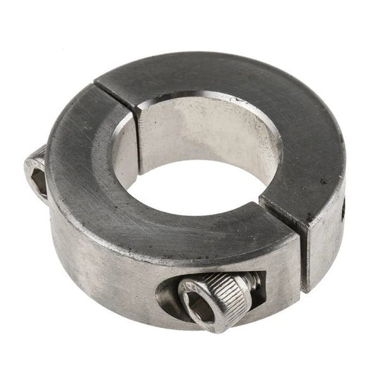 Shaft Collar   22.225 x 41.28 x 12.7 mm  - Two Piece Clamp Stainless 304 - Round Bore - MBA  (Pack of 1)