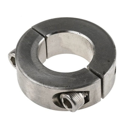 Shaft Collar   30 x 54 x 15 mm  - Two Piece Clamp Stainless 303 - Round Bore - MBA  (Pack of 25)