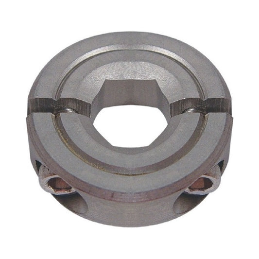 Shaft Collar   12.7 x 31.8 x 9.5 mm  - Two Piece Clamp Stainless 303 - Hex Bore - 12.700mm Hex - MBA  (Pack of 1)