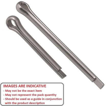 Split Pin    6.4 x 63 x 5.8 mm  - Cotter Stainless 304 Grade - 5.8 mm Pin Dia. - MBA  (Pack of 50)