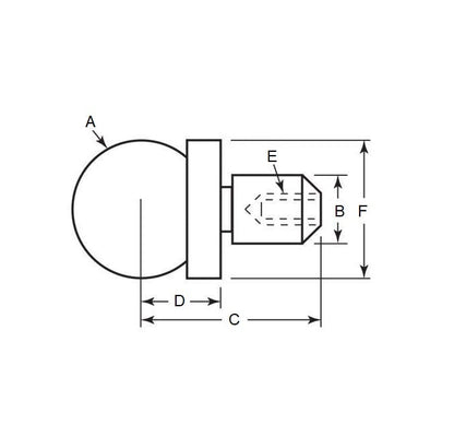 Inspection Ball   12.7 x 6.342 x 16 mm Steel - MBA  (Pack of 25)