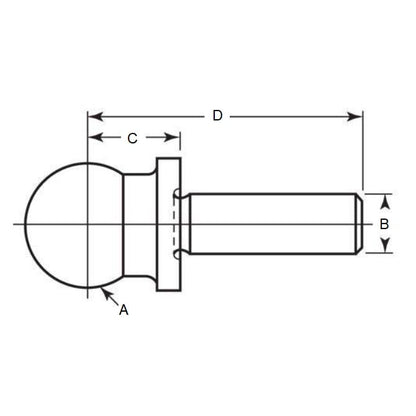 Tooling Ball    9.525 x 4.763 x 19.05 mm Stainless - MBA  (Pack of 100)