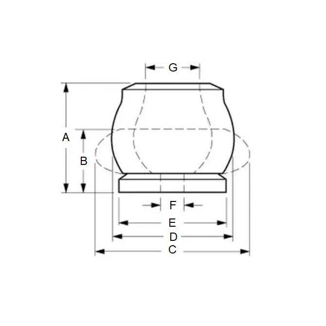 Elastomer Bumper   33.3 x 38.1 mm  - High Absorption Compact Short Stroke Elastomer - MBA  (Pack of 1)
