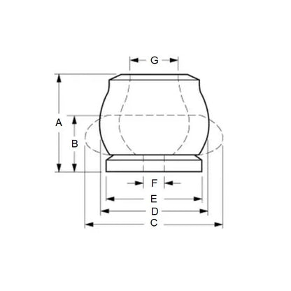 Elastomer Bumper   30.2 x 34.9 mm  - High Absorption Compact Short Stroke Elastomer - MBA  (Pack of 1)