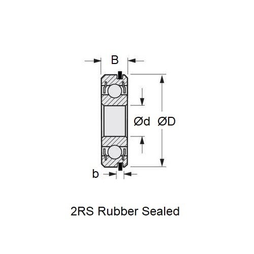 6308-2RS-NR-C3 Bearings (Pack of 1)