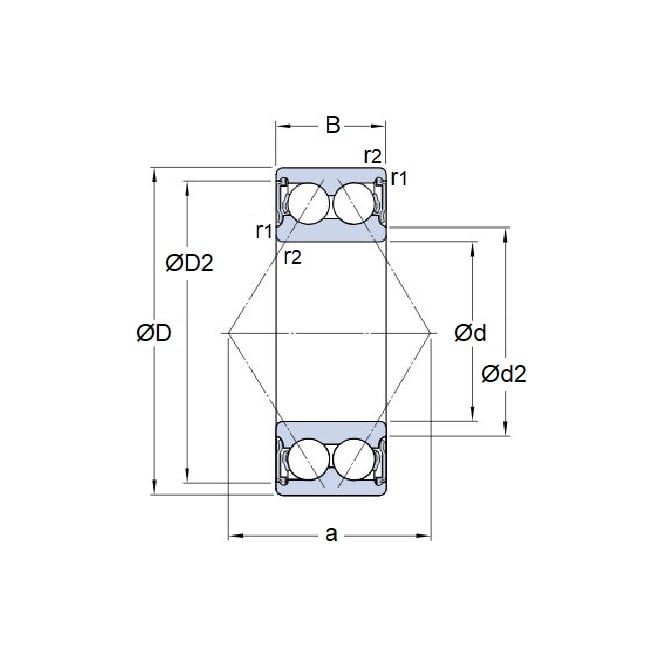 3803-2RS-ECO Bearings (Pack of 1)