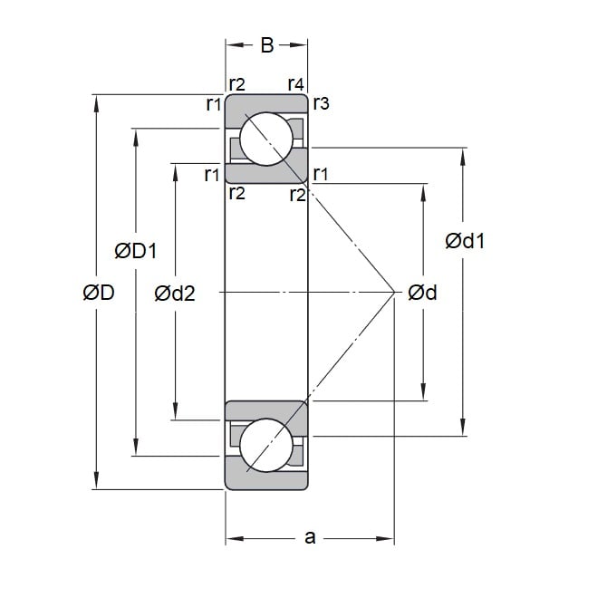 Axe Rossi LSK - 21 Bearing 14-25-6mm Alternative Open, High Speed Cage, Angular Contact High Speed (Pack of 1)