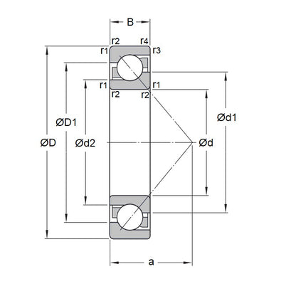 7202B Bearings (Pack of 1)