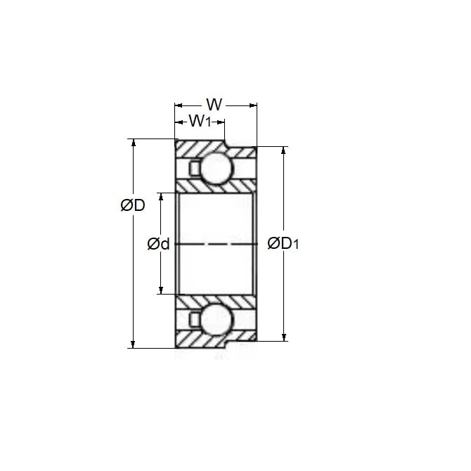 NSK Pana Air Mini MU03 Red Band Cap End Bearing Best Option Single Shield High Speed Polyamide (Pack of 1)