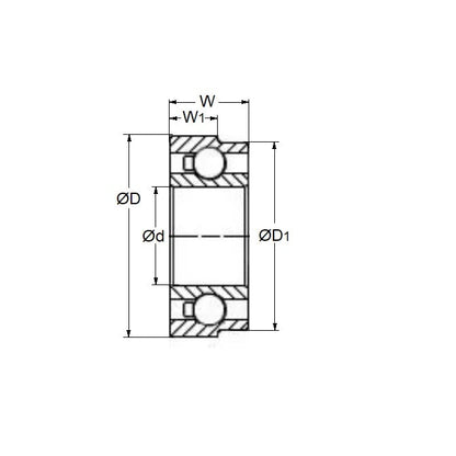 NSK Pana Air Mini MU03 Red Band Cap End Bearing Best Option Single Shield High Speed Polyamide (Pack of 1)