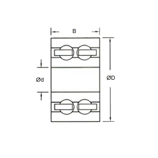 Plastic Bearing   31.75 x 50.8 x 19.05 mm  - Double Row Ball Acetal with 316 Stainless Balls - Plastic - Ribbon Retainer - MBA  (Pack of 1)