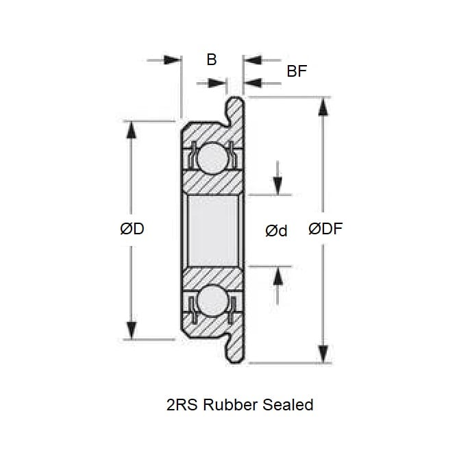 FR8A-2RS Bearings (Pack of 50)