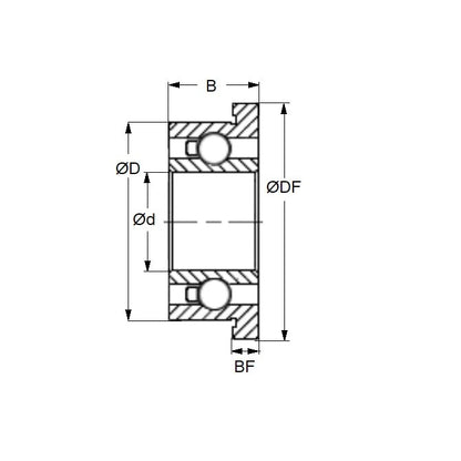 Dental Application Bearing    3.175 x 6.35 x 2.381 mm  - Ball Stainless 440C Grade with Phenolic Cage - Abec 7 - Dental Applications - Open - High Speed Phenolic Retainer - MBA  (Pack of 1)