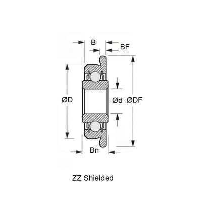 SFWR168-ZZS-MC3 Bearings (Bulk Pack of 50)