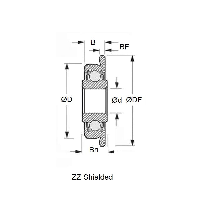 SFWR1B-ZZ-ECO Bearings (Pack of 1)