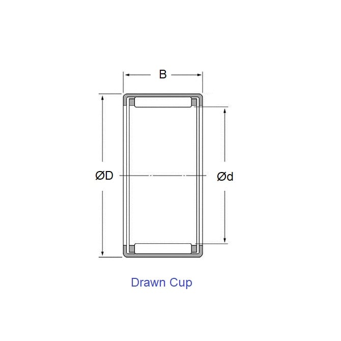 Needle Roller Bearing   10 x 17 x 12 mm  - Open Ends Chrome Steel Shell - Caged Rollers - MBA  (Pack of 1)