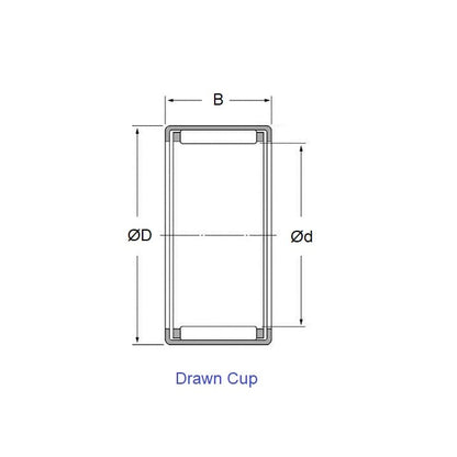 Needle Roller Bearing   10 x 17 x 12 mm  - Open Ends Chrome Steel Shell - Caged Rollers - MBA  (Pack of 1)