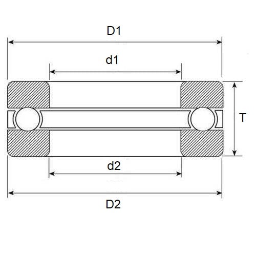 Thrust Bearing  150 x 190 x 31 mm  - 3 Piece Grooved Washer Type Chrome Steel - MBA  (Pack of 1)