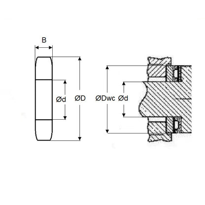 Thrust Bearing   10 x 24 x 1.05 mm  - Roller Washers Only Carbon Steel - MBA  (Pack of 10)