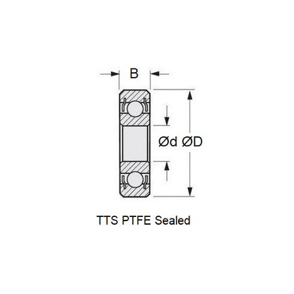 Ceramic Bearing    3 x 10 x 4 mm  - Ball Ceramic Si3N4 - MC34 - Standard - Grey - Sealed without Lubricant - PTFE Retainer - MBA  (Pack of 1)