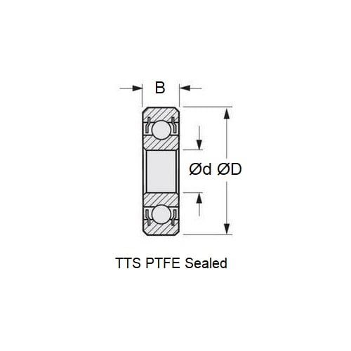Associated Team Car Bearing 3.97-7.94-3.18mm Alternative Double Teflon Sealed Standard (Pack of 10)