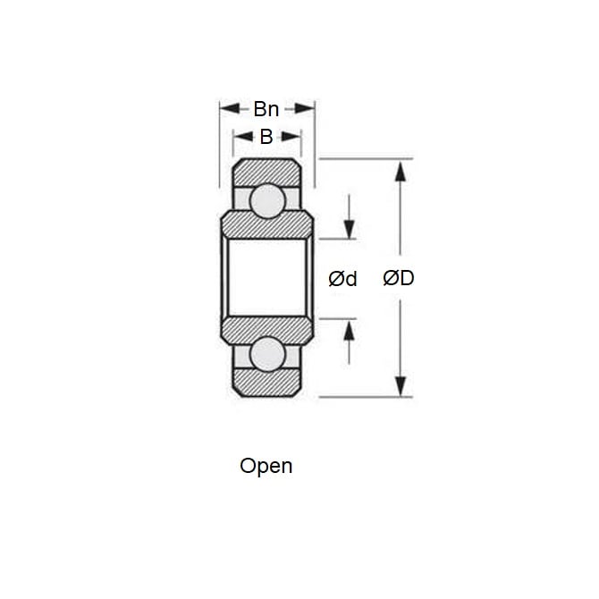 Plastic Bearing   12.7 x 34.925 - 11.113 / 11.911 mm  - Extended Inner Ball Acetal - Plastic Extended One Side - MBA  (Pack of 1)