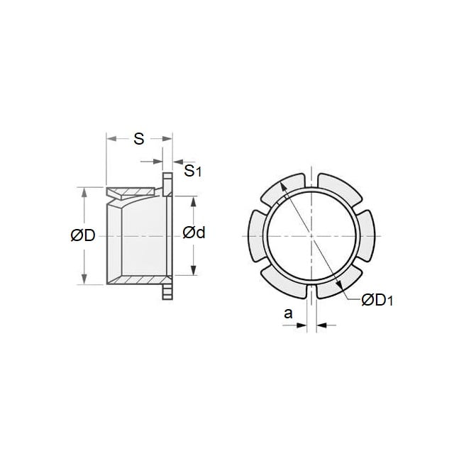 Plastic Bush    9.525 x 11.1 x 1 x 9.525 mm  - Bevelled Edge Plastic - MBA  (Pack of 10)