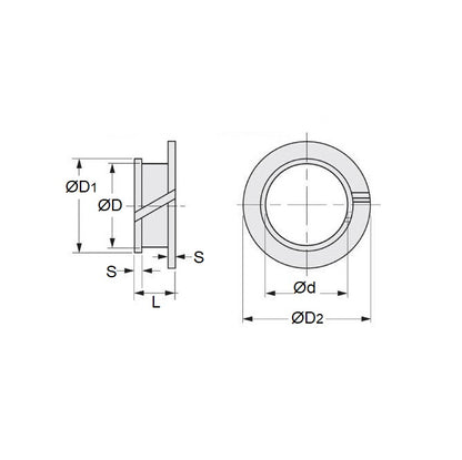 BF0030-0042-0032-PC2 Plastic Bush (Remaining Pack of 44)