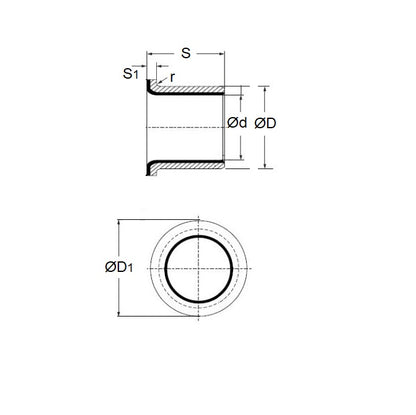 BF0100-0130-0100-BS1615LT Bush (Pack of 1)