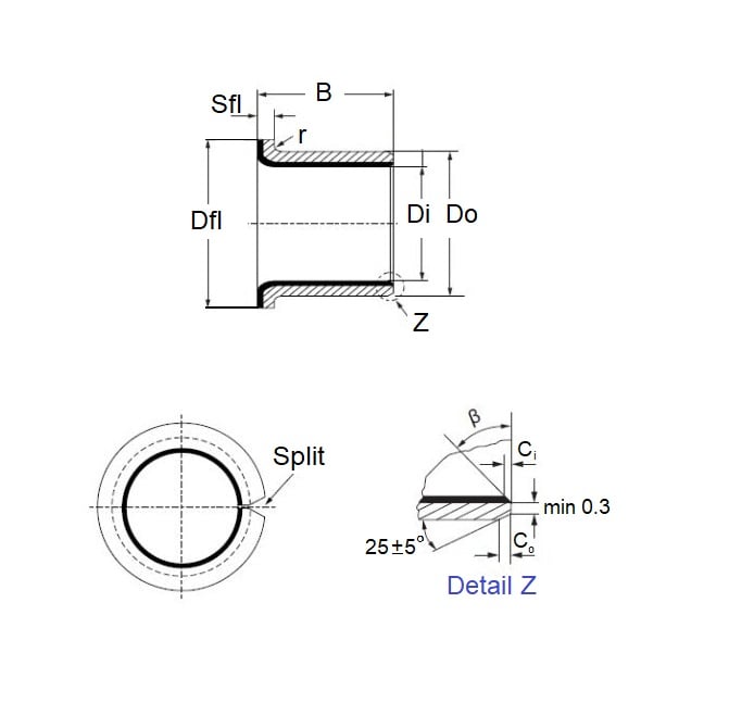 BF0080-0100-0055-S6 Bush (Bulk Pack of 50)