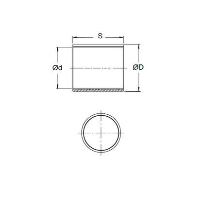 Bush   50.8 x 60.325 x 38.1 mm Bronze SAE841 Sintered - Standard ID - Tight OD - MBA  (Pack of 1)