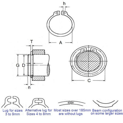 CCE-05239-C External Circlip (Remaining Pack of 27)