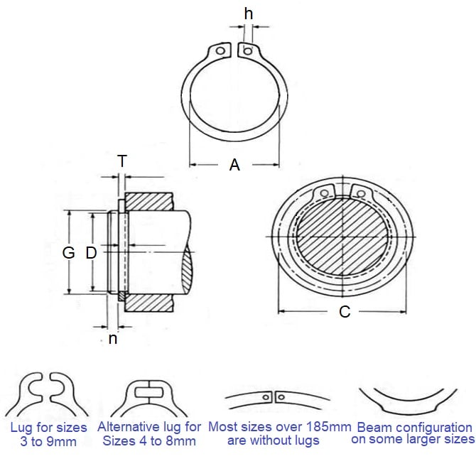 CCE-09843-C Circlips (Pack of 250)