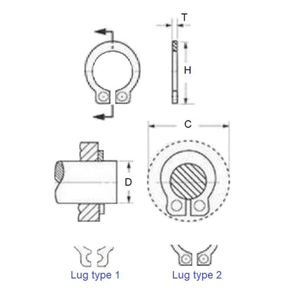 CNG-00300-C Circlips (Pack of 100)