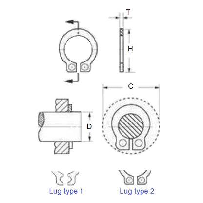 CNG-00478-C Circlips (Pack of 5)