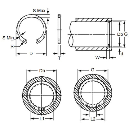 CCI-01200-C-V Circlips (Pack of 100)