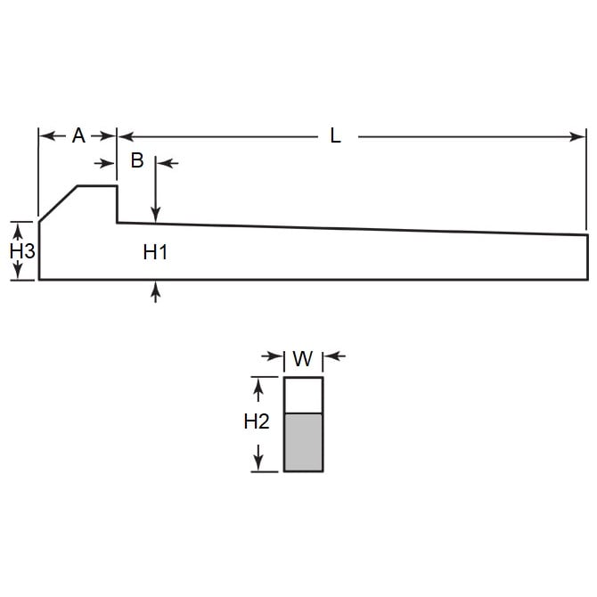 Gib Head Key   15.875 x 15.875 x 177.8 mm  -  Cold Finished Steel - ExactKey  (Pack of 1)