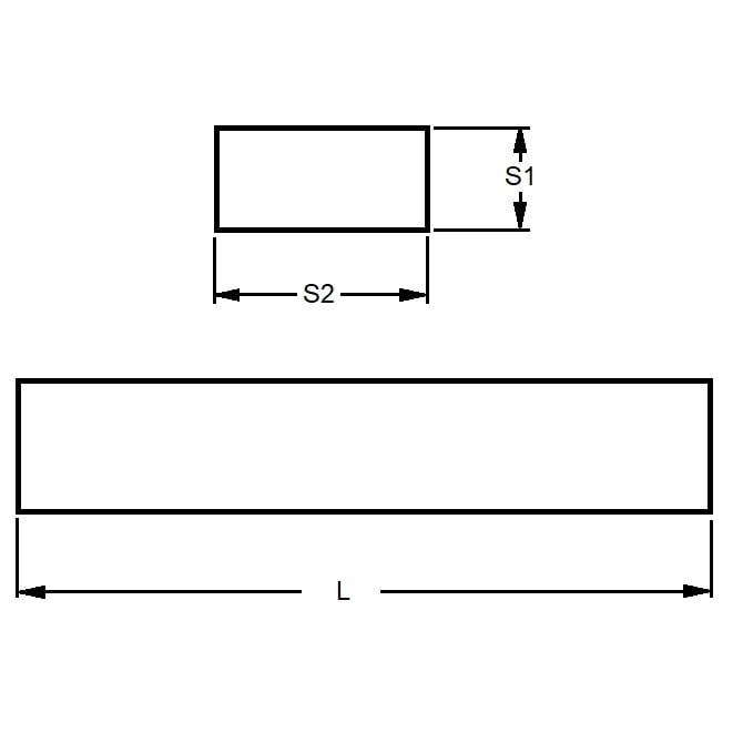 Rectangular Keysteel Length   11 x 18 x 300 mm  - Stock Length Stainless 316 - A4 - Rectangular - Undersized - Standard - ExactKey  (Pack of 1)