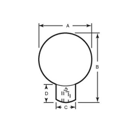 Ball Knob    5/16-18 UNC x 38.1 mm  - Threaded with Shank Brass Insert Phenolic - Female with Shank - MBA  (Pack of 1)