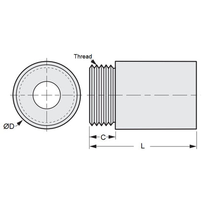 Imperial Leadscrew Nut    6.35 x 16 x 1 mm  - Supernuts Acme - MBA  (Pack of 2)