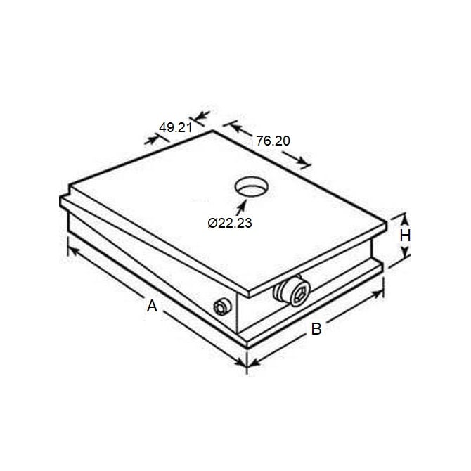 Wedge Mount 6803 kg - 152.4 x 101.60 x 41.3 mm  -  Steel - Leveling - Heavy Duty - MBA  (Pack of 1)