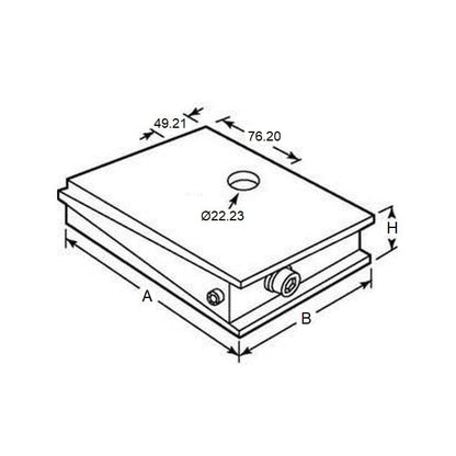 Wedge Mount 6803 kg - 152.4 x 101.60 x 41.3 mm  -  Steel - Leveling - Heavy Duty - MBA  (Pack of 1)