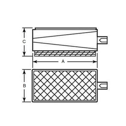 Wedge Mount  907 kg - 152.4 x 76.20 x 60.3 mm  -  Steel - Leveling - Light Duty - MBA  (Pack of 1)