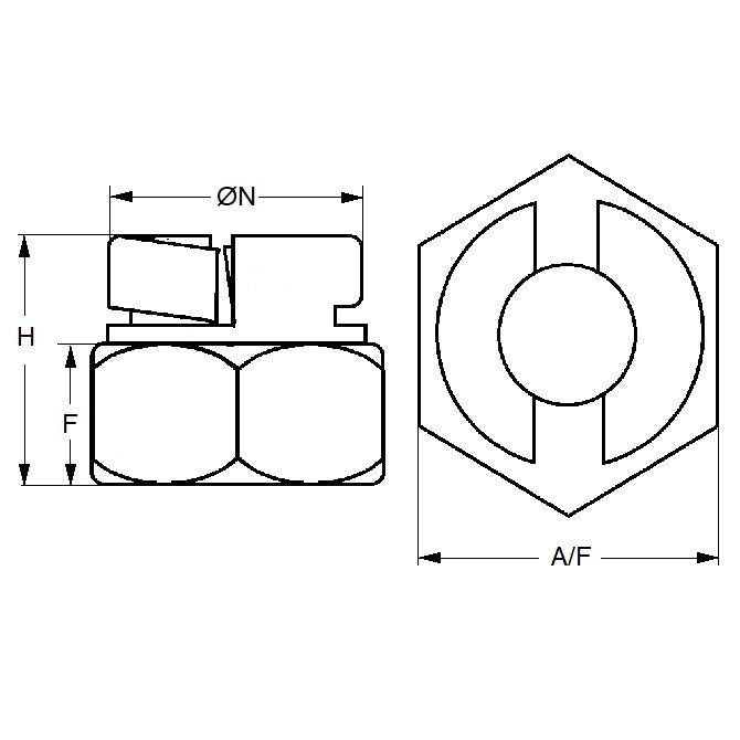 Aerotight Nut    M10 mm  -  Steel Zinc Plated - MBA  (Pack of 10)