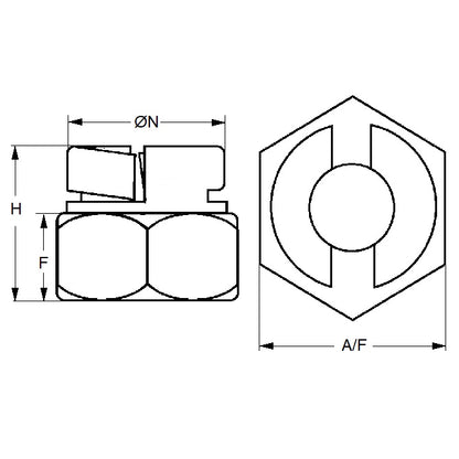 Aerotight Nut    M10 mm  -  Steel Zinc Plated - MBA  (Pack of 10)