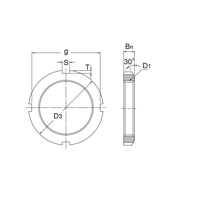 Lock Nut    M130 x 2 mm  - Bearing Steel - AN-KM Series - MBA  (Pack of 1)