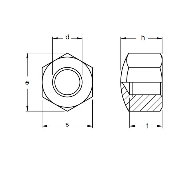 NT060M-CP-S4 Nuts (Pack of 10)